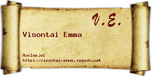 Visontai Emma névjegykártya