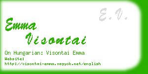 emma visontai business card